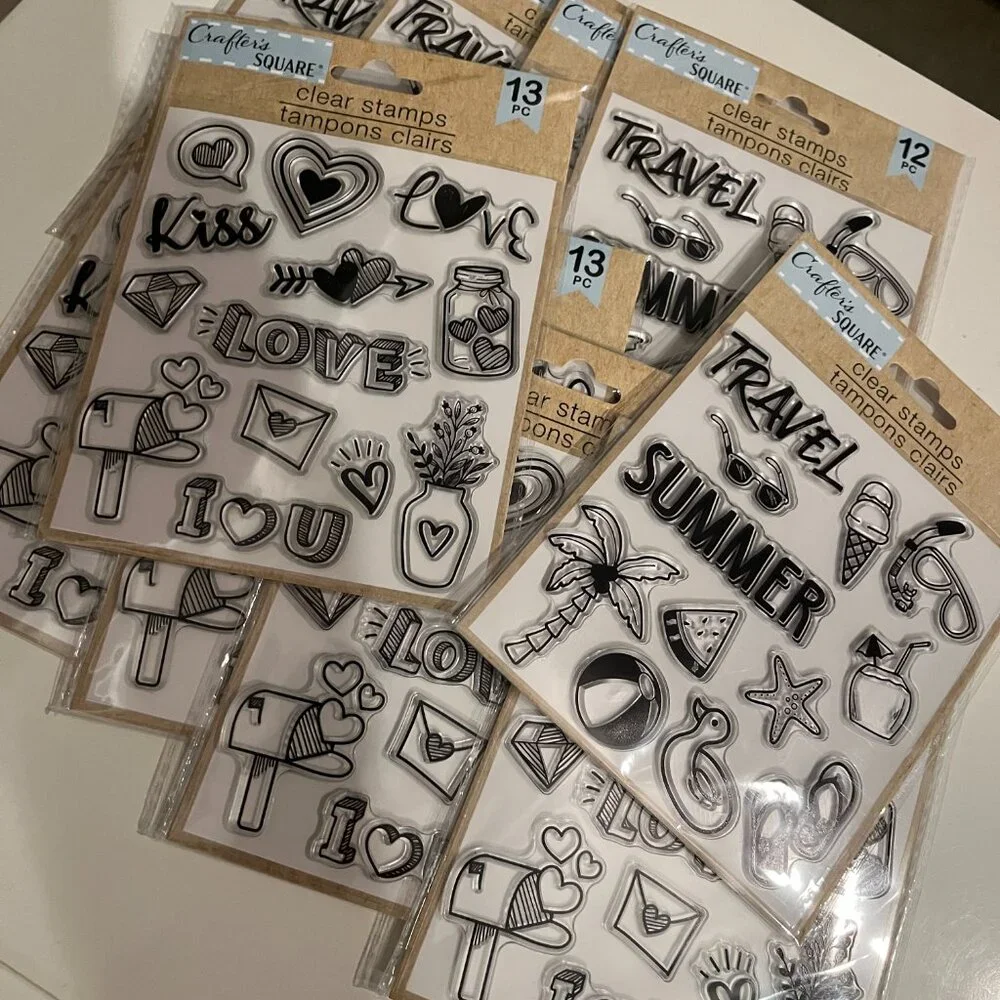 Clear Stamps - Love & Summer Travel‎ Themes (10 packs/5 of each) (NEW)